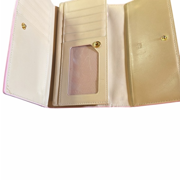 MCM Soft Pink Saffiano Leather Continental Flap Wallet - Gold Hardware - Picture 7 of 8